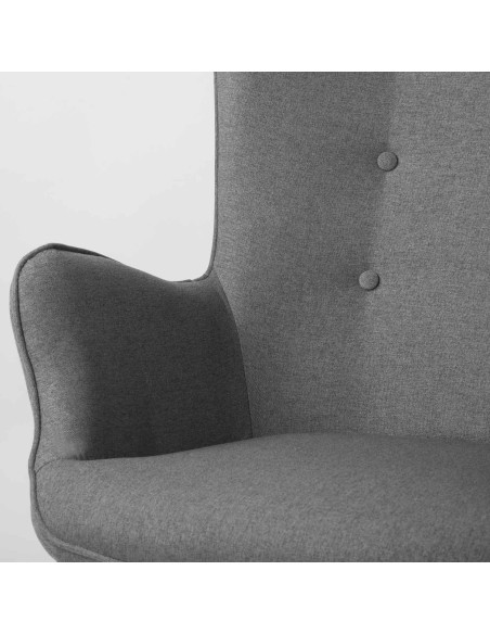 Sparnas fotelis su kėdute Sofotel Norse pilka Sparnas fotelis su kėdute Sofotel Norse pilka