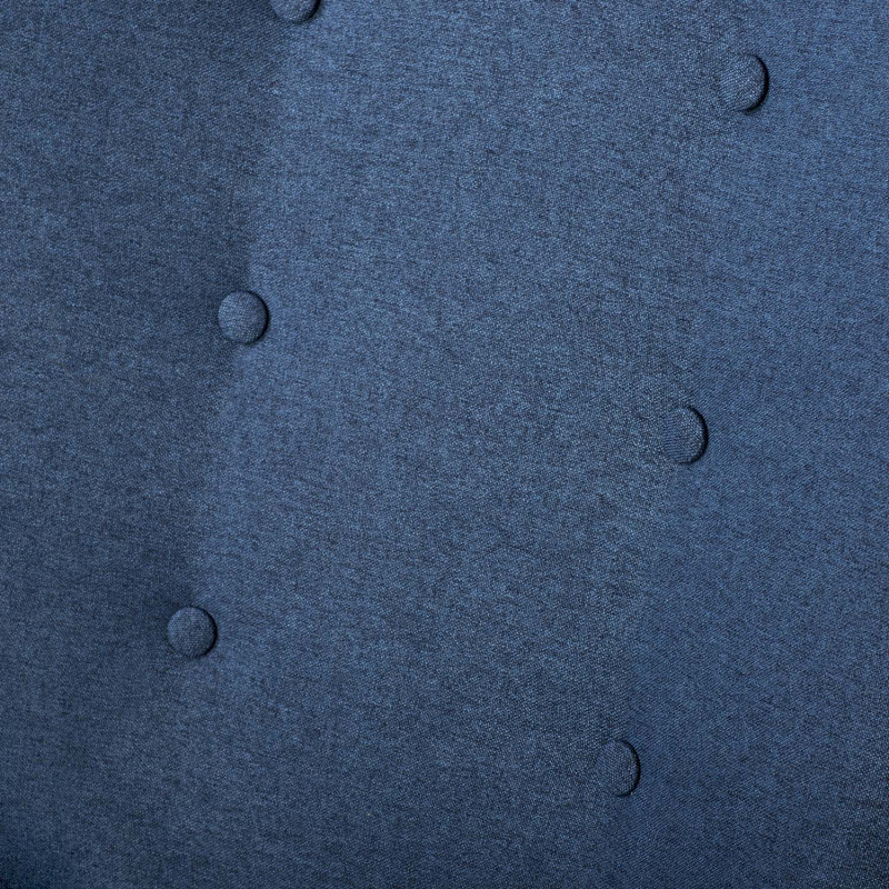 Skandinaviškos mėlynos spalvos fotelis su atramomis