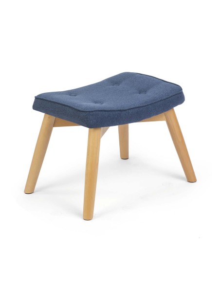 Skandinaviškos mėlynos spalvos fotelis su atramomis Skandinaviškos mėlynos spalvos fotelis su atramomis