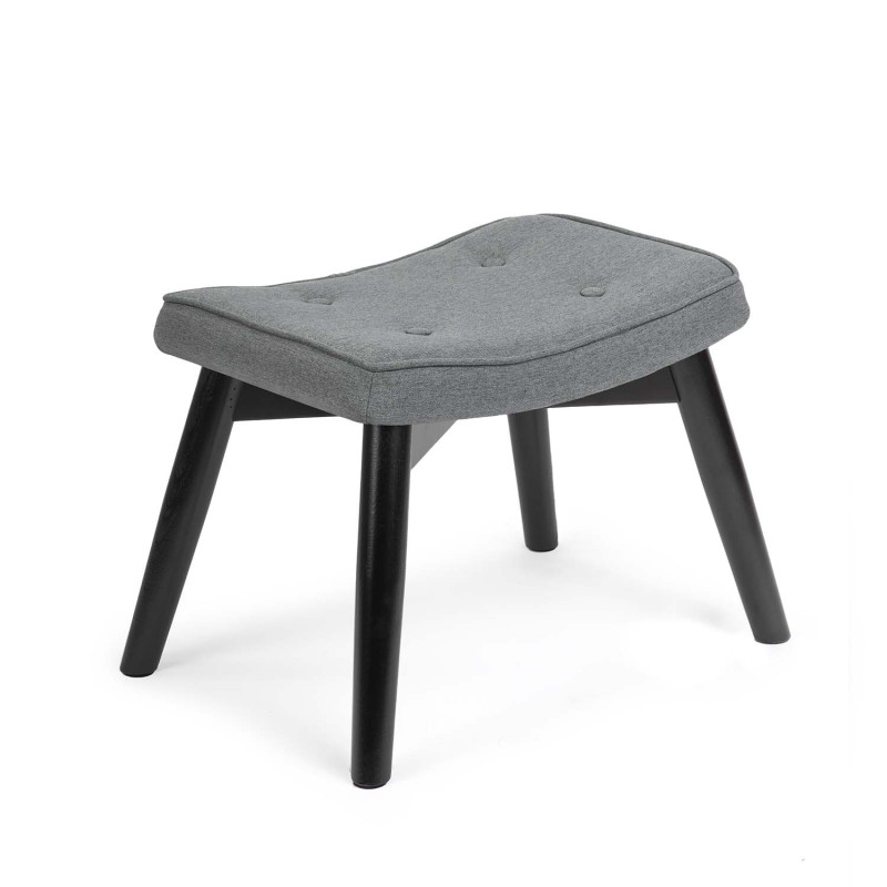 Skandinaviškai pilka kėdė su sparneliais