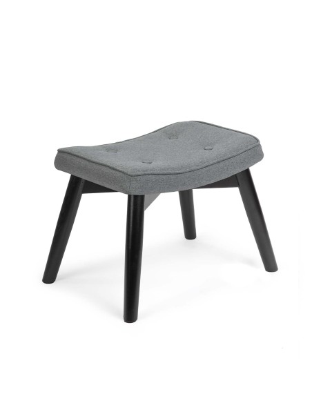 Skandinaviškai pilka kėdė su sparneliais Skandinaviškai pilka kėdė su sparneliais