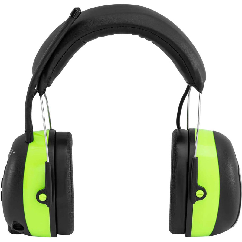 Ausinės, izoliuojančios garsą, aktyvūs apsauginiai trukdžiai su AUX MP3 Bluetooth radiju - žalia
