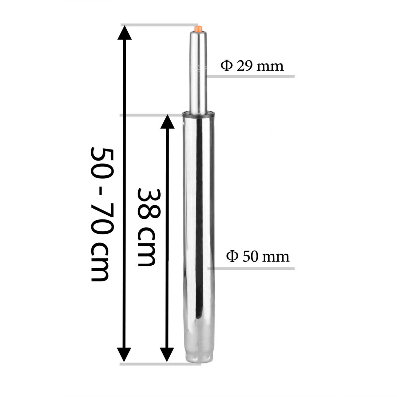 Hocker keltuvas 53-73 cm chromuotas