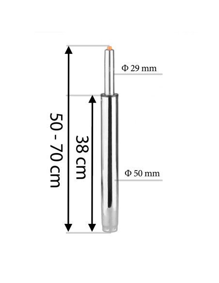 Hocker keltuvas 53-73 cm chromuotas Hocker keltuvas 53-73 cm chromuotas