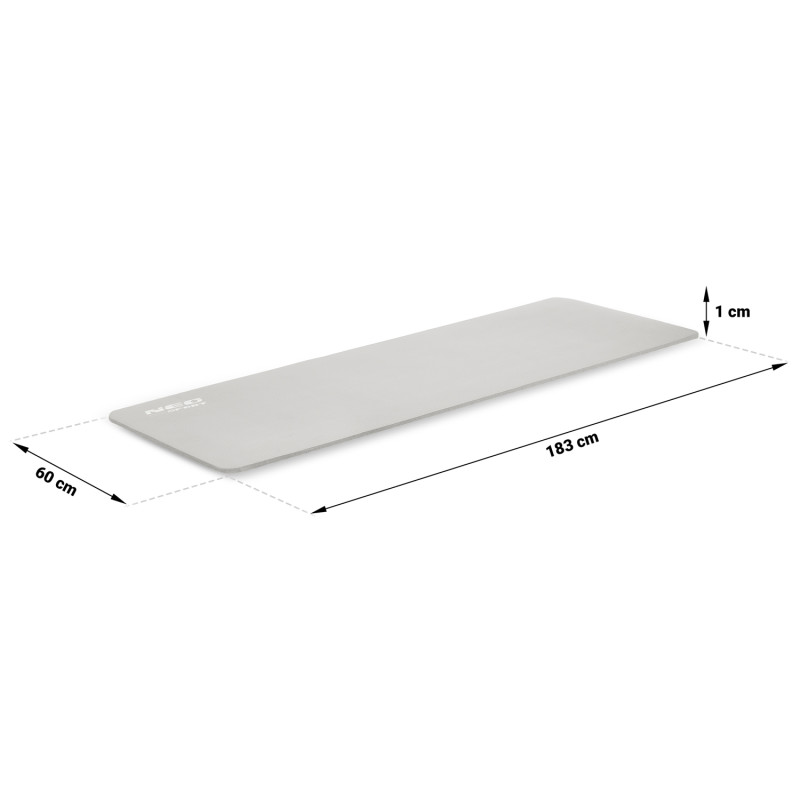 Mankštos kilimėlis 183 x 60 cm Neo-Sport - 192200 pilka