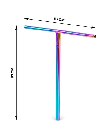 T-Bar Soke strypas neochrominiam 63 cm triukų paspirtukui T-Bar Soke strypas neochrominiam 63 cm triukų paspirtukui