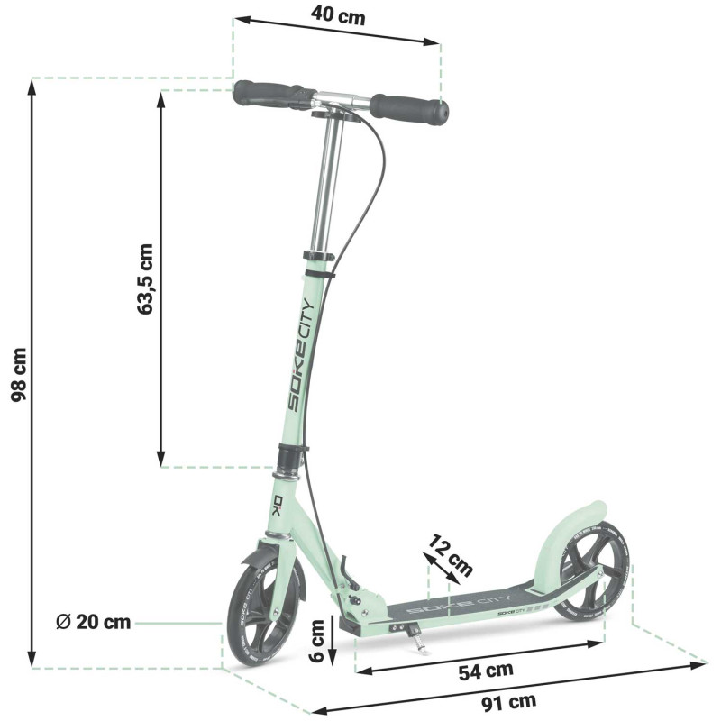 Soke City Green Scooter