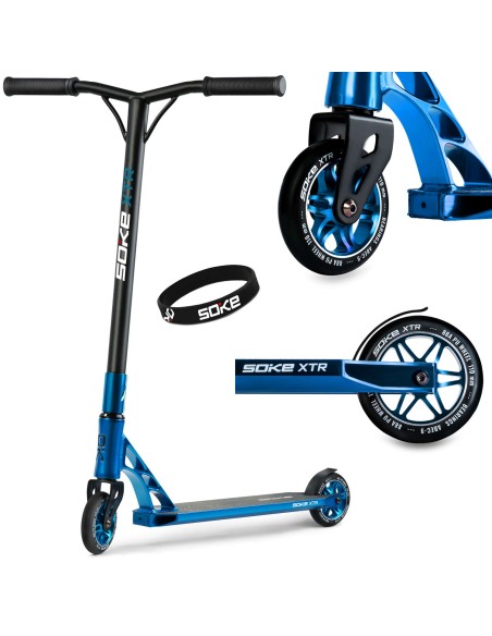 Motoroleris SOKE XTR mėlyna Raudona Motoroleris SOKE XTR mėlyna Raudona