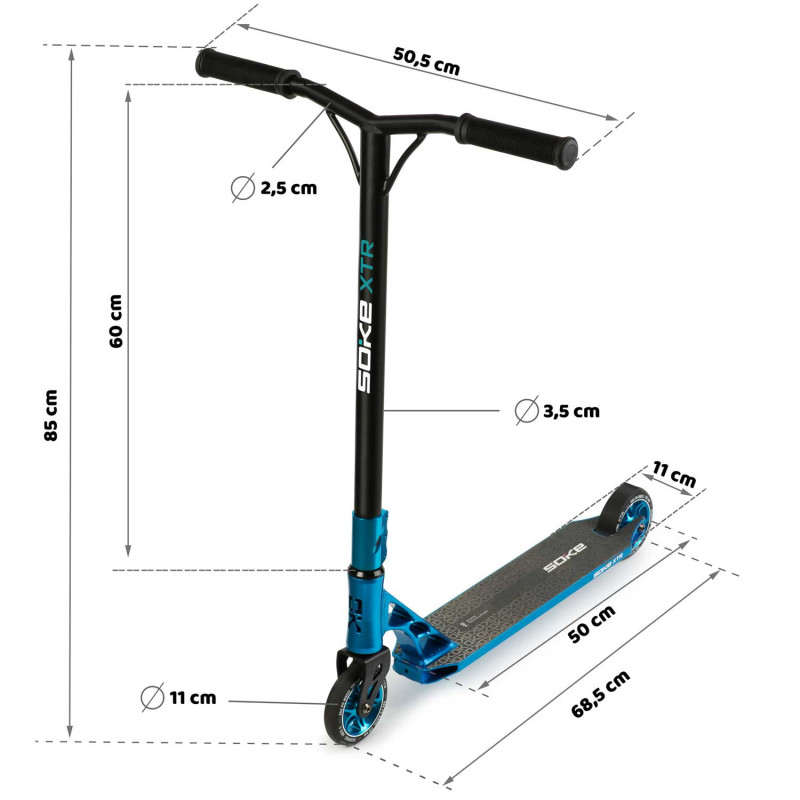 Motoroleris SOKE XTR mėlyna Raudona