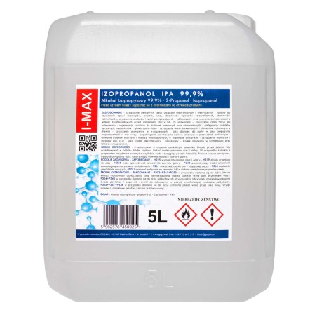 Izopropilo alkoholis Izopropanolis IPA I-MAX 99,9% 5L Izopropilo alkoholis Izopropanolis IPA I-MAX 99,9% 5L