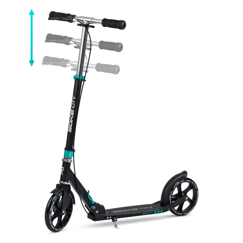 Juodos ir turkio spalvos Soke City motoroleris
