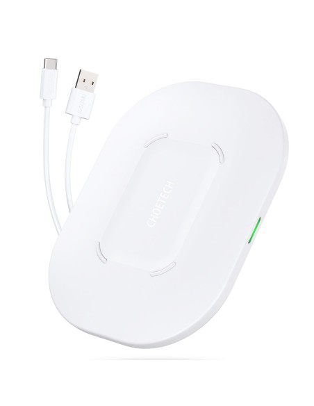 Qi 15W belaidis įkroviklis + USB laidas - USB Type C 1m baltas