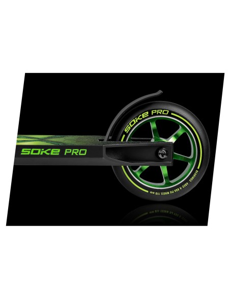 Kaskadininkų paspirtukas SOKE PRO geltonai žalias