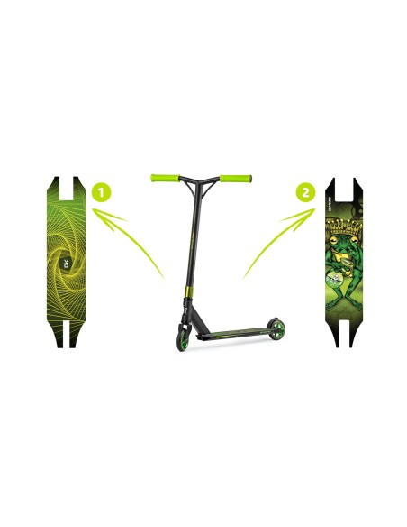 Kaskadininkų paspirtukas SOKE PRO geltonai žalias