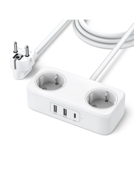 Maitinimo juostos ilgintuvas su 2xUSB 1xUSB-C prievadais, baltas Maitinimo juostos ilgintuvas su 2xUSB 1xUSB-C prievadais, baltas
