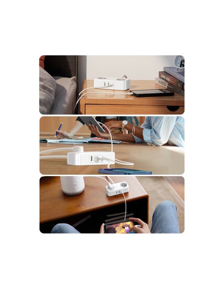 Maitinimo juostos ilgintuvas su 2xUSB 1xUSB-C prievadais, baltas Maitinimo juostos ilgintuvas su 2xUSB 1xUSB-C prievadais, baltas