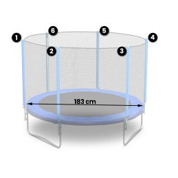 Neosport lauko tinklelis 183cm 6ft 6str