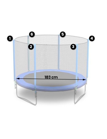 Neosport lauko tinklelis 183cm 6ft 6str Neosport lauko tinklelis 183cm 6ft 6str