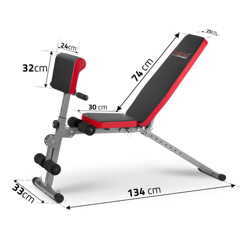 Suoliukas mankštai su Neo-Sport NS-213 pamokslininku