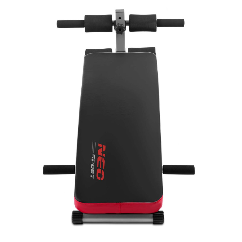 Nuožulnus mankštos suoliukas su plėtikliais ir hanteliais Neo-Sport NS-211