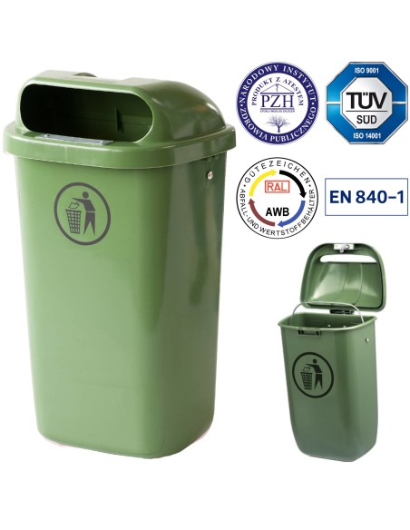 Gatvės šiukšliadėžė, miesto atliekų konteineris, montuojamas ant stulpo arba sienos, DIN 50L - žalias
 
Gatvės šiukšliadėžė, miesto atliekų konteineris, montuojamas ant stulpo arba sienos, DIN 50L - žalias