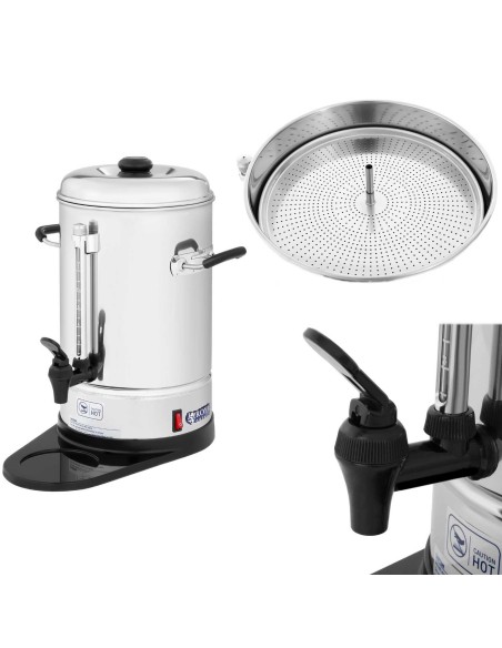 Nerūdijančio plieno perkoliatorius kavos arbatos virimo aparatas 1150W 6L
 
Nerūdijančio plieno perkoliatorius kavos arbatos virimo aparatas 1150W 6L