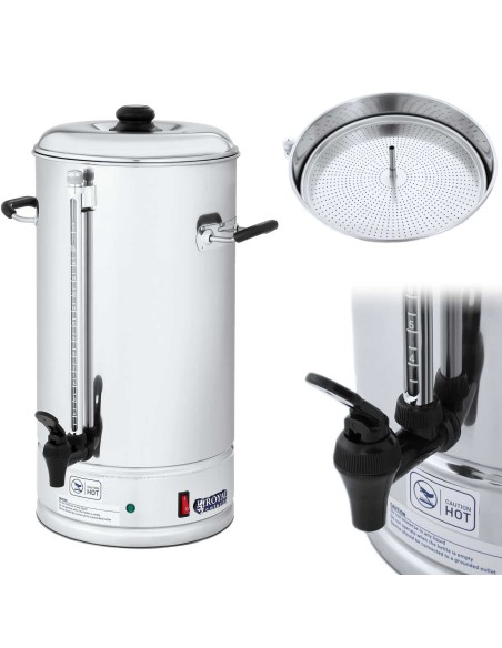 Nerūdijančio plieno perkoliatorius kavos arbatos virimo aparatas 1500W 15L
 
Nerūdijančio plieno perkoliatorius kavos arbatos virimo aparatas 1500W 15L