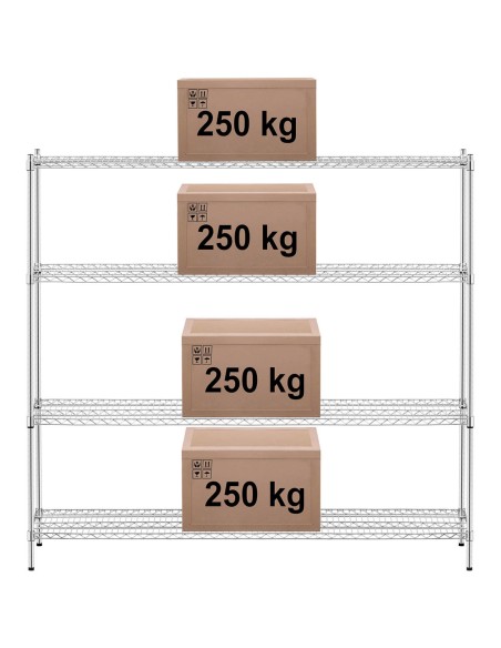 Chromuota sandėlio lentyna, 4 ažūrinės lentynos, iki 1 t, 1000 kg, 180x45x180 cm
 
Chromuota sandėlio lentyna, 4 ažūrinės lentynos, iki 1 t, 1000 kg, 180x45x180 cm