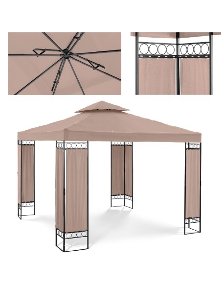 Sodo paviljono pavėsinė palapinė sulankstomas stogas 3 x 3 x 2,6 m smėlio spalvos
 
Sodo paviljono pavėsinė palapinė sulankstomas stogas 3 x 3 x 2,6 m smėlio spalvos