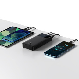 
Bipow maitinimo blokas su greitu įkrovimu 20000mAh 15W USB microUSB 25cm juodas
