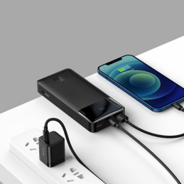
Bipow maitinimo blokas su greitu įkrovimu 20000mAh 15W USB microUSB 25cm juodas
