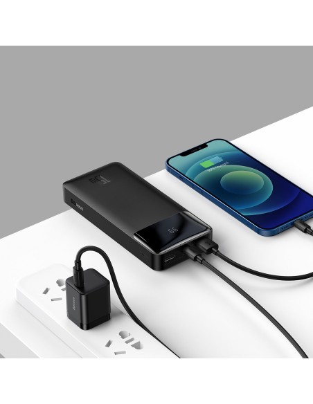 
Bipow maitinimo blokas su greitu įkrovimu 20000mAh 15W USB microUSB 25cm juodas
