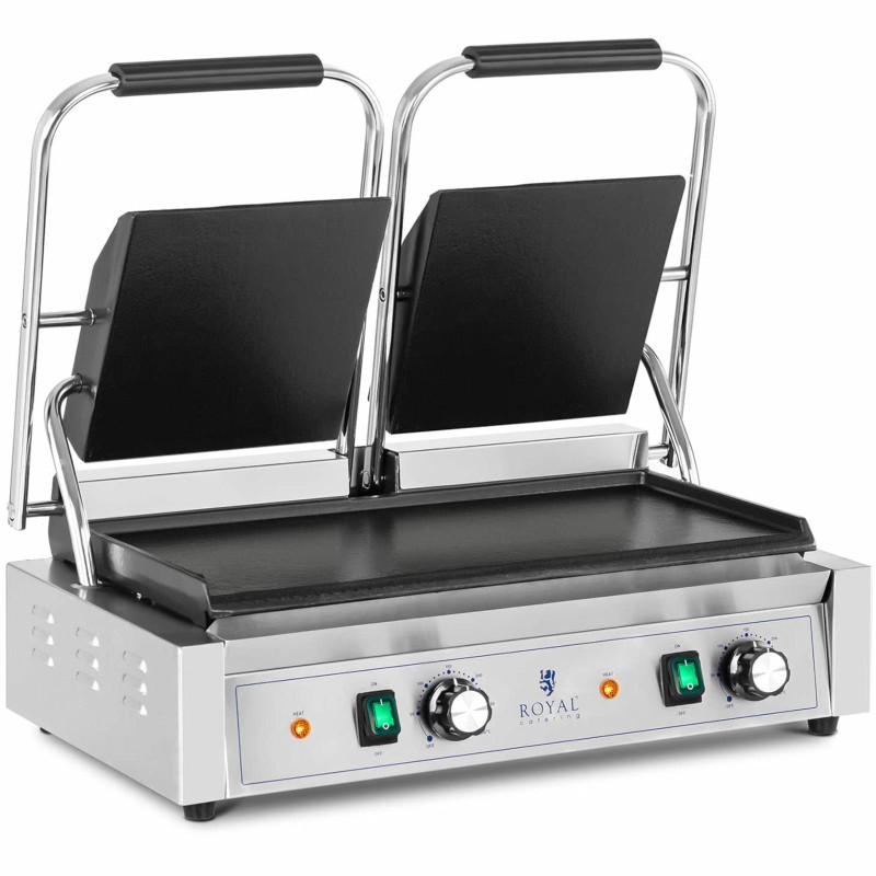 Lygios dvigubos elektrinės kontaktinės grotelės 48 x 23 cm 3600 W