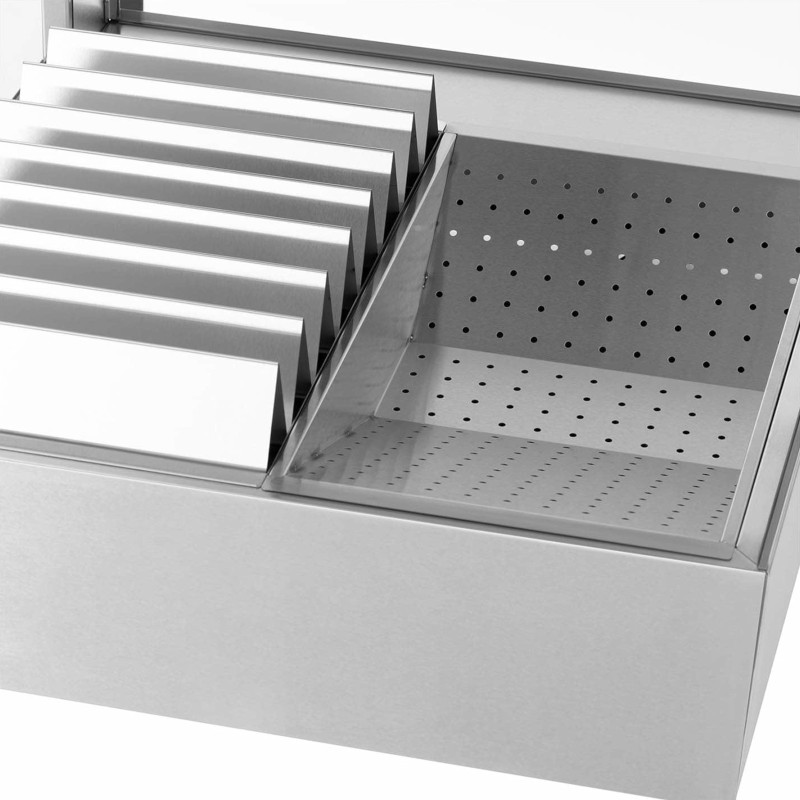 
Prancūziškų bulvyčių ir traškučių šildytuvas su laikikliu 7 kūgiams, 600 W
