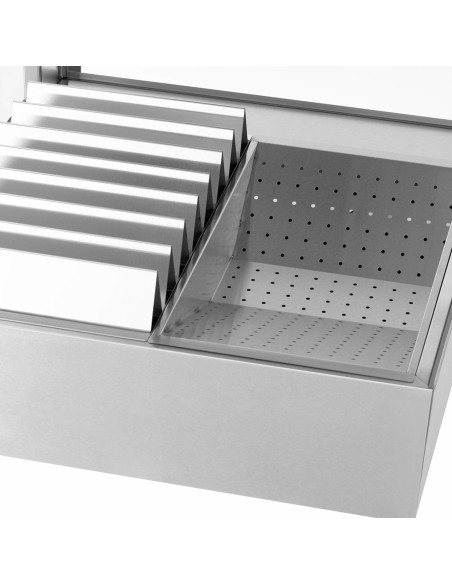 
Prancūziškų bulvyčių ir traškučių šildytuvas su laikikliu 7 kūgiams, 600 W
