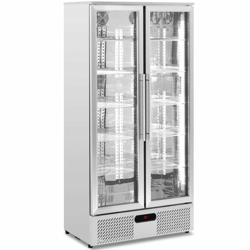 
Baro šaldytuvas gėrimams, 2 durų, stiklinis, 458 l, 295 W - sidabrinis
