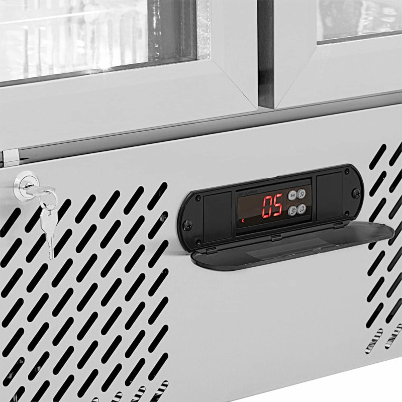 
Baro šaldytuvas gėrimams, 2 durų, stiklinis, 458 l, 295 W - sidabrinis
