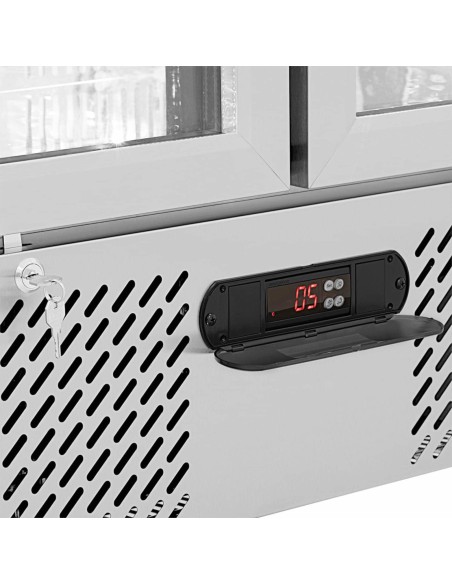 
Baro šaldytuvas gėrimams, 2 durų, stiklinis, 458 l, 295 W - sidabrinis
