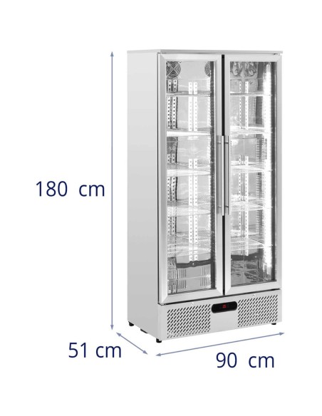 
Baro šaldytuvas gėrimams, 2 durų, stiklinis, 458 l, 295 W - sidabrinis
