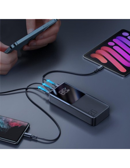 Powerbank 20000mAh 22,5W PD QC3.0 AFC juoda