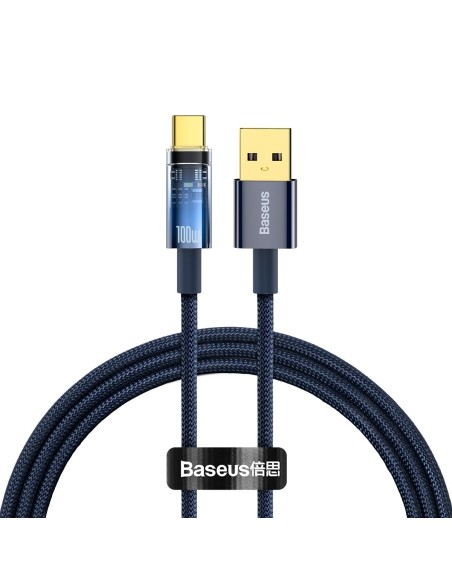 Explorer serijos laidas USB laidas USB-C 100W 1m mėlynas Explorer serijos laidas USB laidas USB-C 100W 1m mėlynas