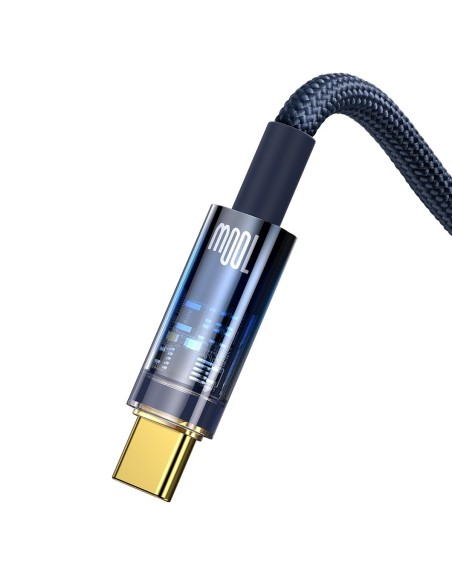 Explorer serijos laidas USB laidas USB-C 100W 1m mėlynas Explorer serijos laidas USB laidas USB-C 100W 1m mėlynas