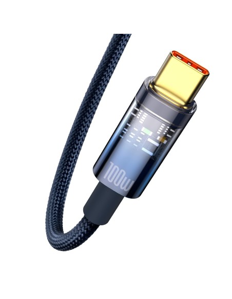 Explorer serijos laidas USB laidas USB-C 100W 1m mėlynas Explorer serijos laidas USB laidas USB-C 100W 1m mėlynas