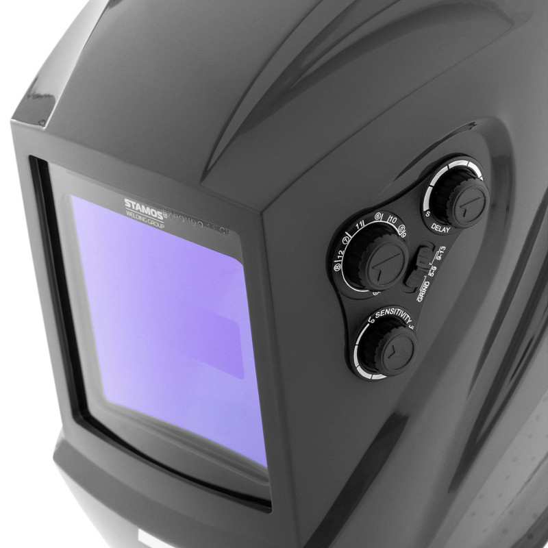 Automatinė suvirinimo šalmo kaukė su spalvotu lauku COLOR GLASS X-100B