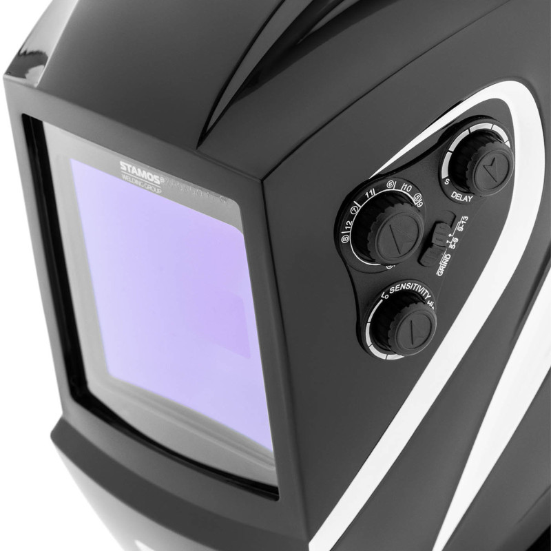 Automatinė suvirinimo šalmo kaukė su spalvotu lauku COLOR GLASS X-100