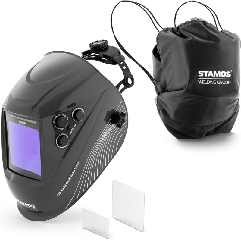 Automatinė suvirinimo šalmo kaukė su spalvotu lauku COLOR GLASS XI-100B