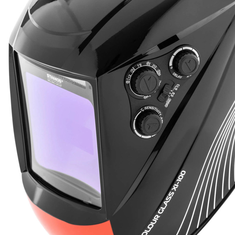 Automatinė suvirinimo šalmo kaukė su spalvotu lauku COLOR GLASS XI-100