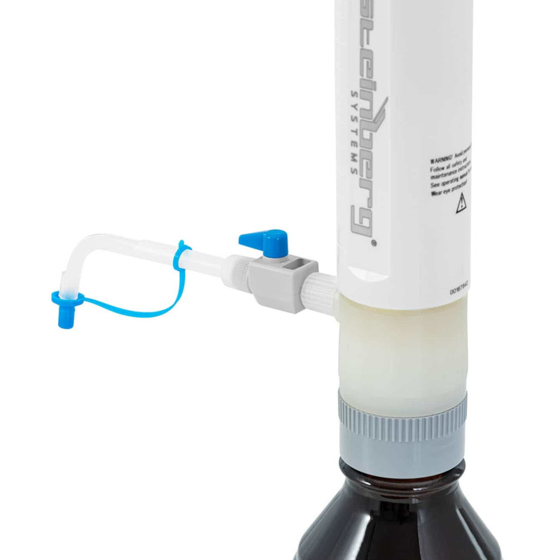 Laboratorinis buteliukų dozatorius su atbuliniu vožtuvu 5-30 x 0,5 ml