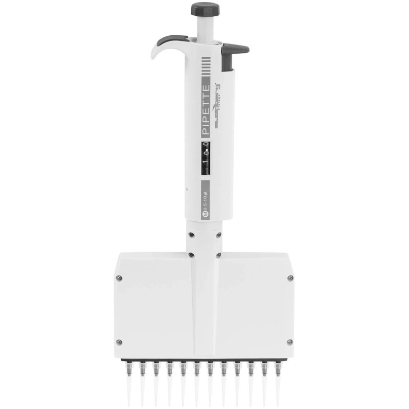 Laboratorinė pipetė, 12 kanalų, rankinė, 0,005-0,01 ml