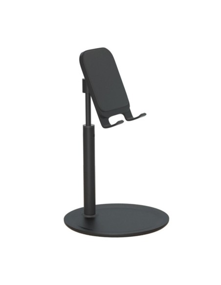 Telefono laikiklis teleskopinis planšetinis kompiuteris ant stalo juodas Telefono laikiklis teleskopinis planšetinis kompiuteris ant stalo juodas